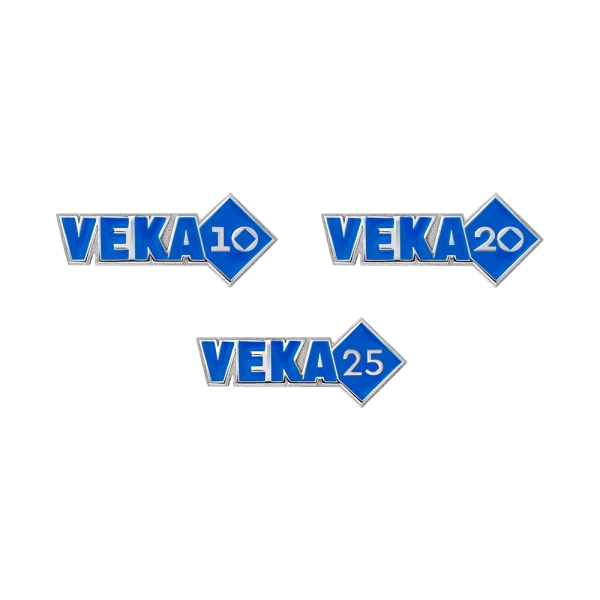 Юбилейные значки "VEKA" фото